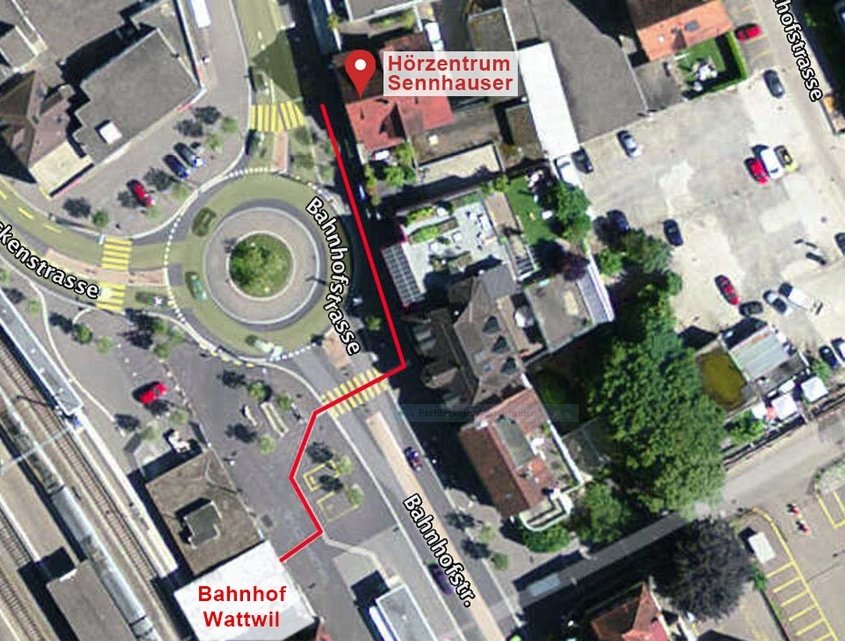 Situationsplan Hörzentrum Sennhauser